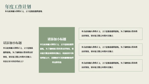 小清新年终总结通用PPT模板