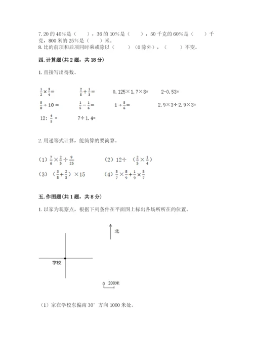 小学数学六年级上册期末卷含答案【满分必刷】.docx