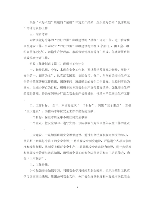 精编之组长工作计划范文3篇.docx