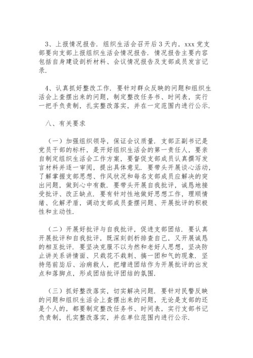 党支部组织生活会实施方案.docx