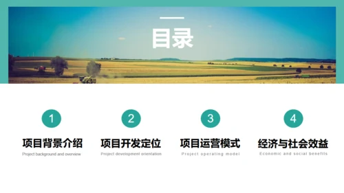 美丽乡村旅游项目乡村旅游通用PPT模板