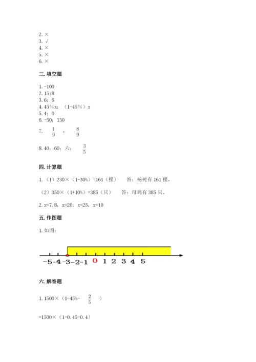 松阳县六年级下册数学期末测试卷（满分必刷）.docx