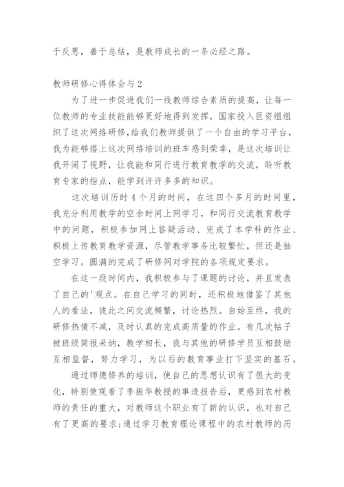 教师研修心得体会与.docx