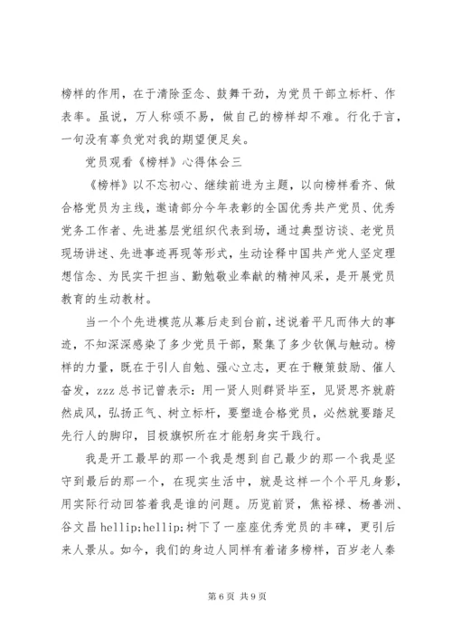 党员观看《榜样》心得体会.docx