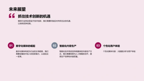 媒体行业季度汇报PPT模板