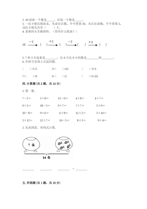 小学一年级上册数学期末测试卷精品（夺分金卷）.docx