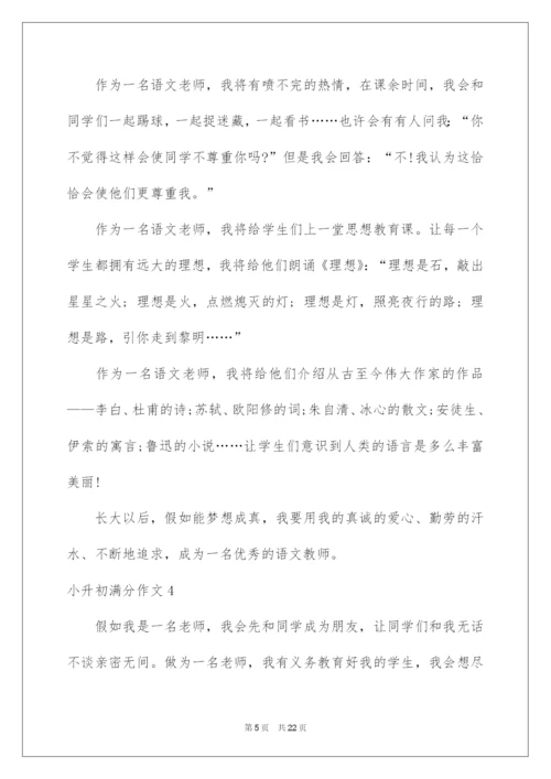 2022小升初满分作文(通用15篇).docx