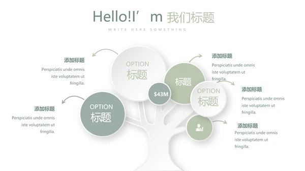 绿色小清新微立体述职报告通用PPT动态模板