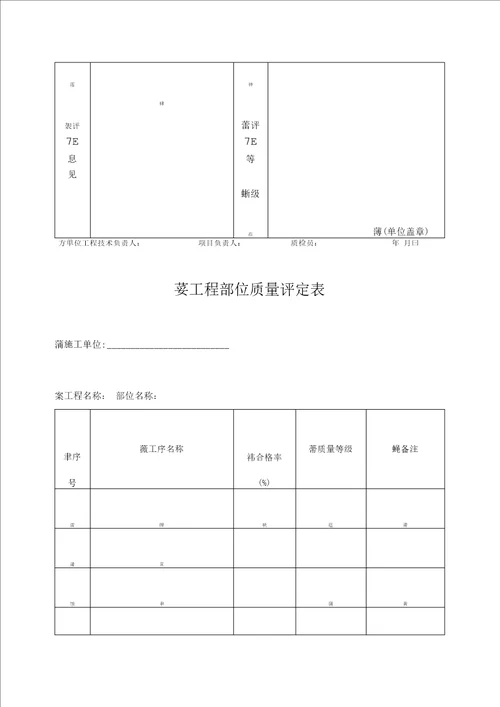 市政工程全套表格