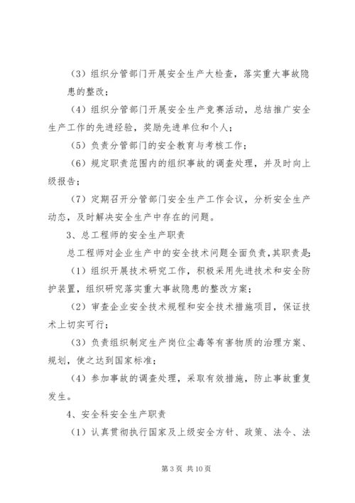 公司各级安全生产责任制 (2).docx