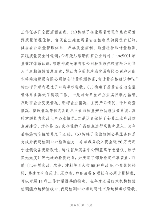 县质监局工作报告材料 (2).docx