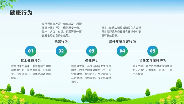彩色水彩清新展板健康管理培训PPT课件