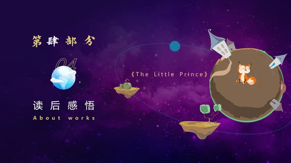 《小王子》名著导读儿童文学ppt模板