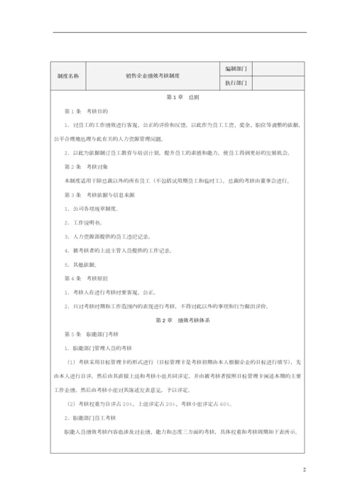 不同行业绩效考核制度概论.docx