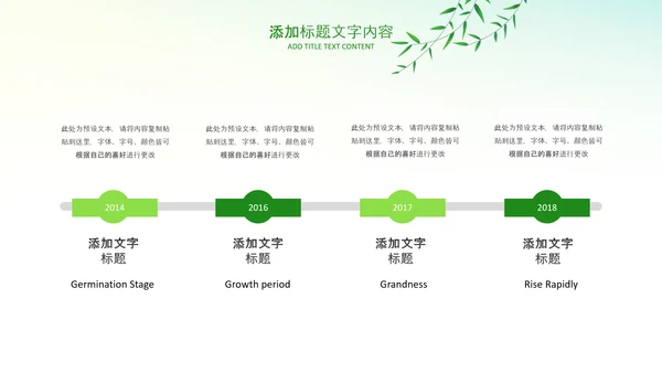 绿色小清新植树节植树造林环保PPT模板