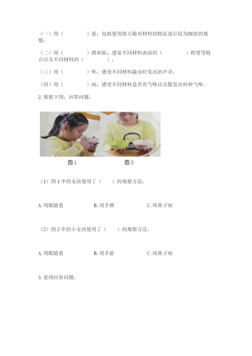 教科版科学二年级上册期末测试卷含答案【实用】.docx