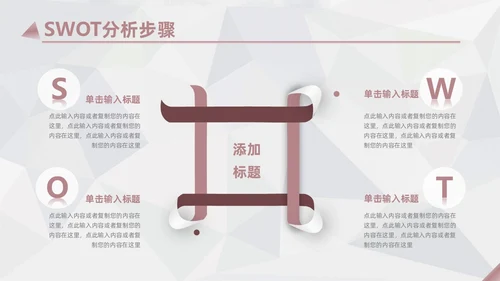 莫兰迪茶色商务SWOT分析培训PPT模板
