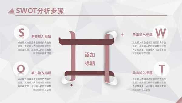 莫兰迪茶色商务SWOT分析培训PPT模板