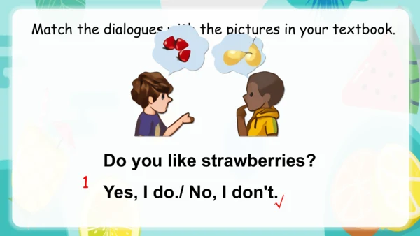 Unit 5 Do you like pears？ Part B Start to read & C