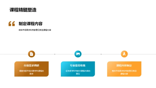 打造跨学科课程