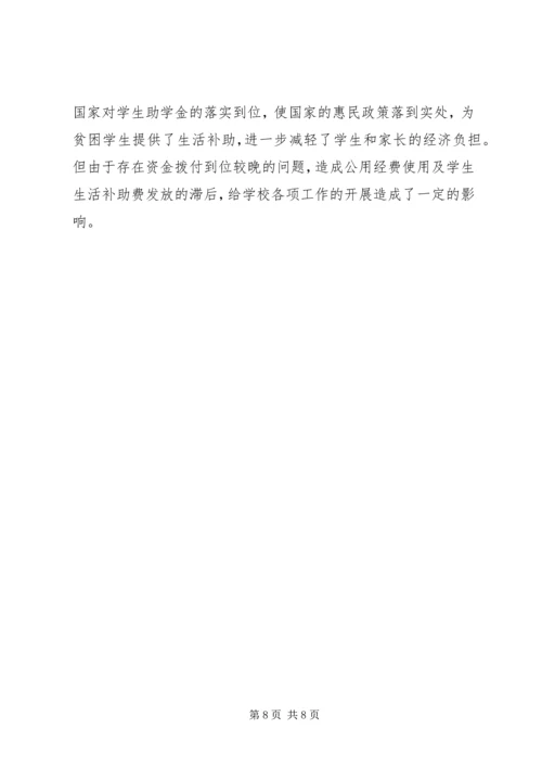 学校义务教育专项资金自查报告 (2).docx