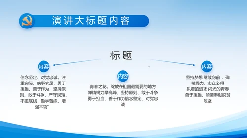 蓝色党建党支部述职报告动态PPT