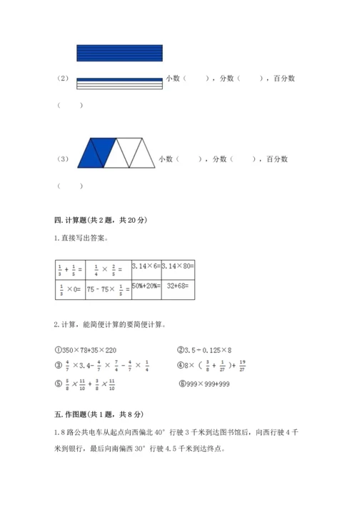 小学六年级上册数学期末测试卷及答案（易错题）.docx