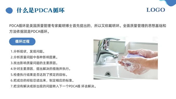 蓝色简约手卫生的干预和有效管理PPT模板宣传PPT动态PPT护理