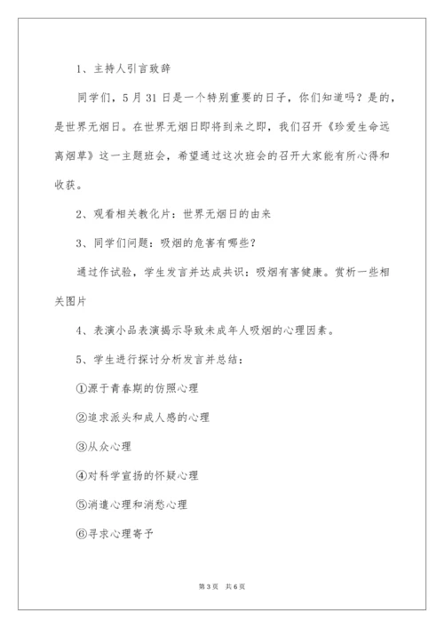 2022“珍爱生命远离烟草”主题班会.docx