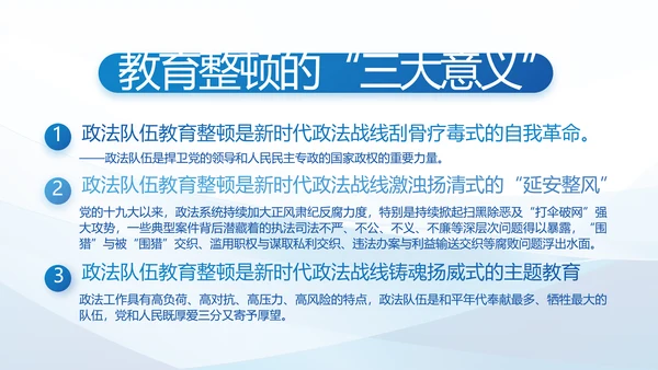 全国开展政法队伍教育整顿党课PPT