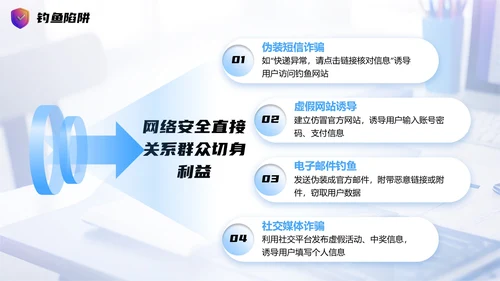 浅蓝色简约风网络安全宣传周科普讲座PPT模板