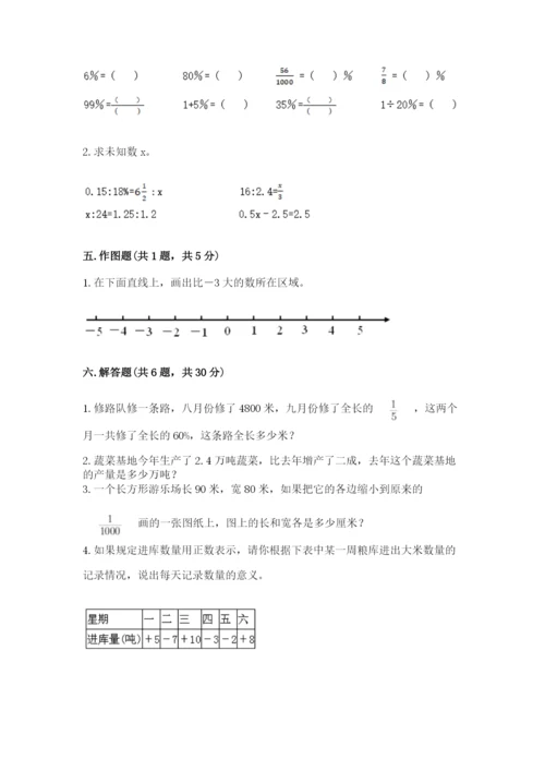 富民县六年级下册数学期末测试卷及答案（最新）.docx