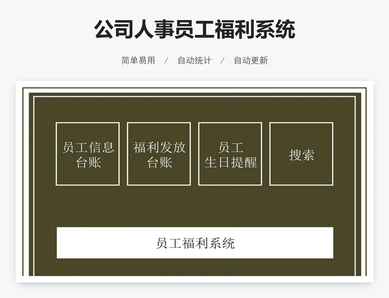公司人事员工福利系统