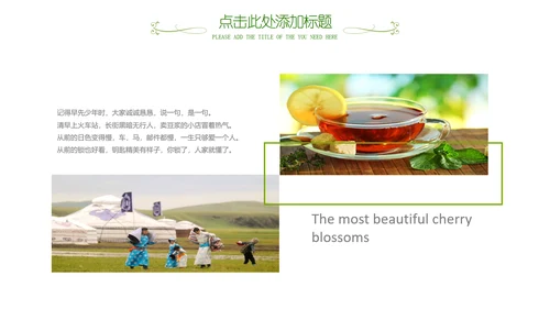 清新茶之韵绿茶红茶叶茶厂茶文化茶道PPT