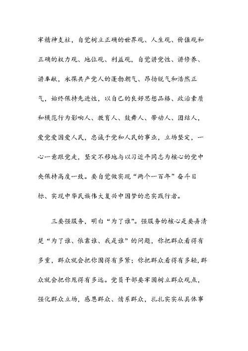 在集团公司主题教育主题党日活动上的讲话