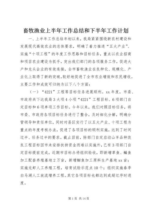 畜牧渔业上半年工作总结和下半年工作计划.docx