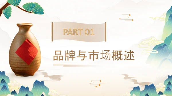 黄色中国风白酒快消品新品招商发布会PPT