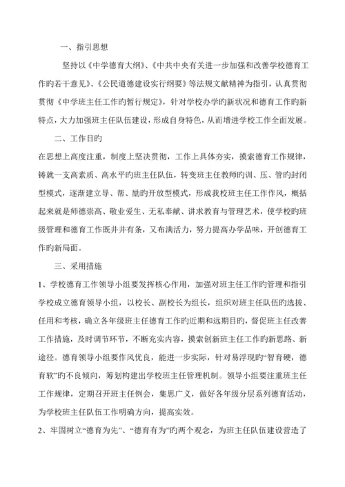 班主任队伍综合建设专题方案.docx