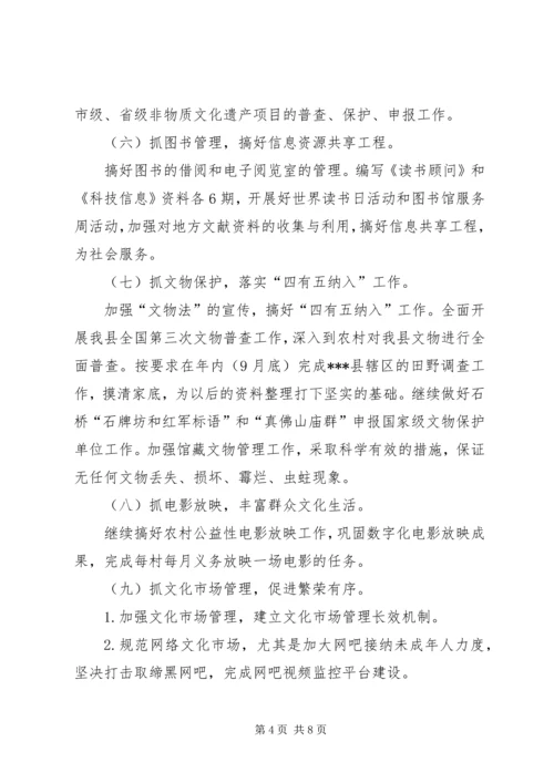 文化体育局工作计划要点.docx