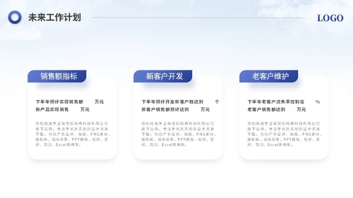 简约励志风销售工作总结工作报告述职报告ppt模板