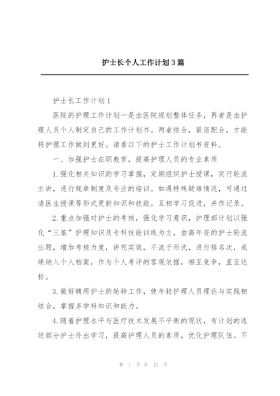 护士长个人工作计划3篇.docx