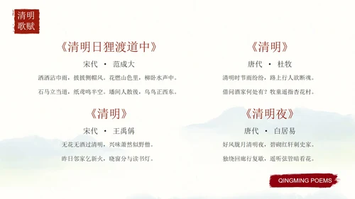 清明时节主题教育科普PPT模板
