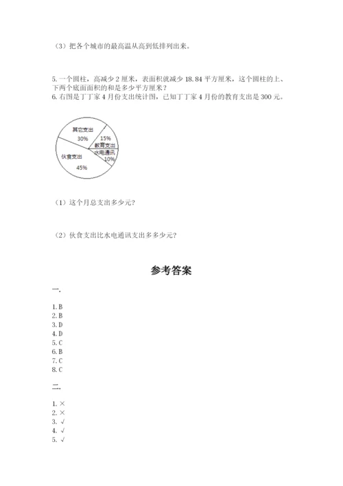 山西省【小升初】2023年小升初数学试卷精品有答案.docx