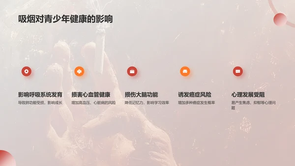 红色手绘风世界无烟日禁止吸烟公益宣传PPT模板