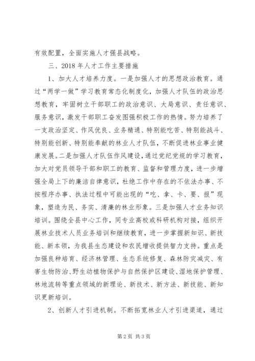 林业局XX年人才工作计划.docx