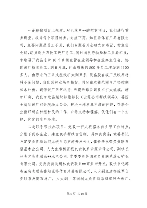 乡镇年度政府上半年工作报告.docx