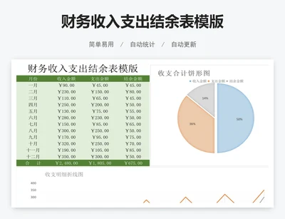 财务收入支出结余表模版