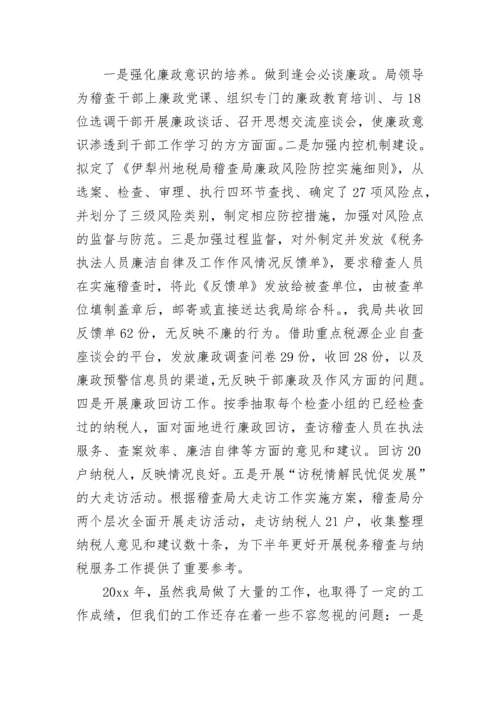 2022年税务稽查工作总结范文.docx