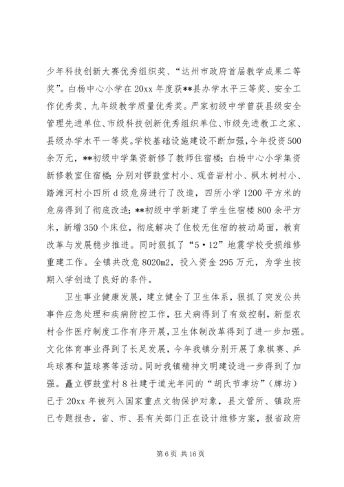 乡镇工作总结及工作计划_1.docx