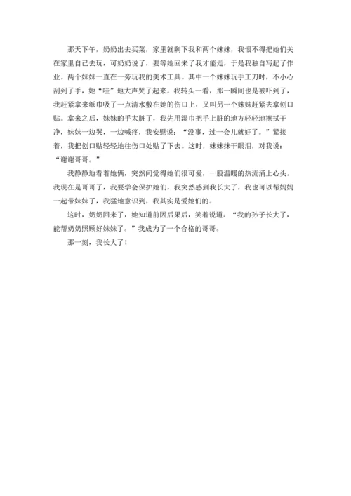 那一刻我长大了500字优秀.docx